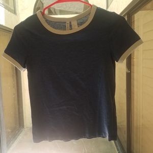 Blue w white trim tee H&M